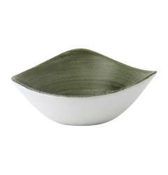 Bols triangulaires Churchill Stonecast Patina Lotus Burnished Green 178mm (Lot de 12)