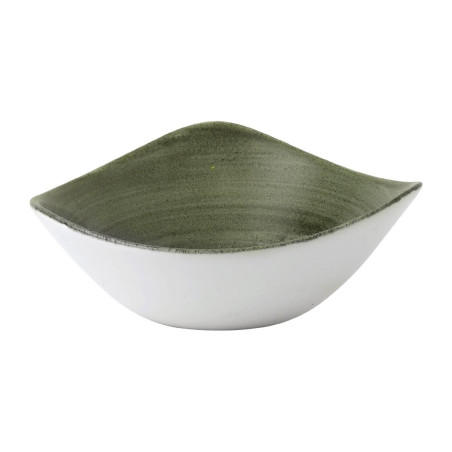 Bols triangulaires Churchill Stonecast Patina Lotus Burnished Green 178mm (Lot de 12)