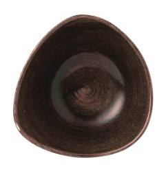 Bols triangulaires Churchill Stonecast Patina Lotus Iron Black 178mm (Lot de 12)