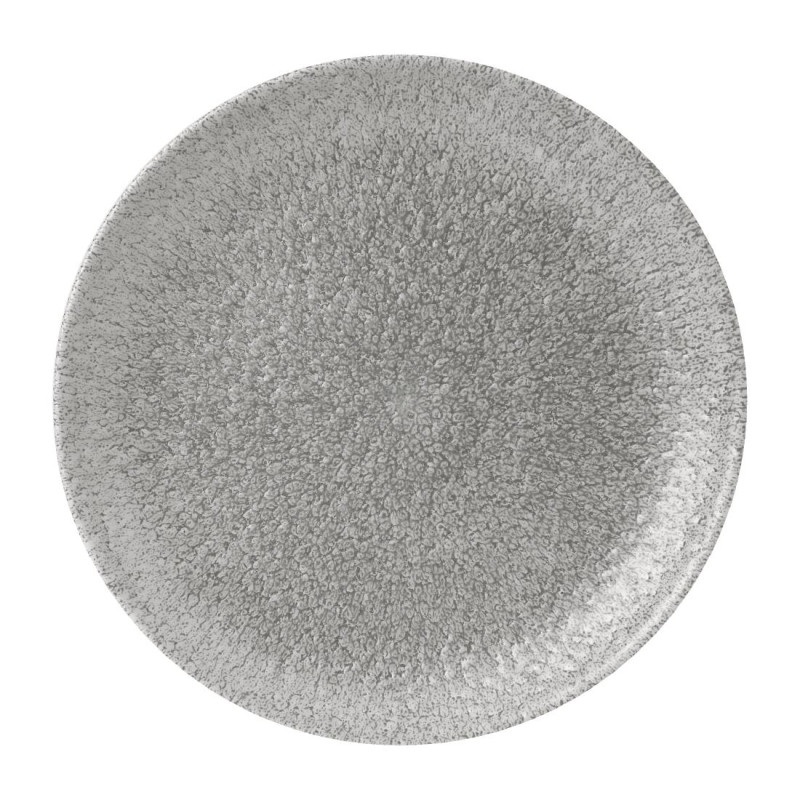 Assiettes rondes Churchill Raku Jasper Grey Evolve 217mm (Lot de 12)
