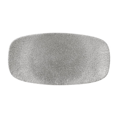 Assiettes oblongues Churchill Raku Jasper Grey 298x152mm (Lot de 12)