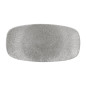 Assiettes oblongues Churchill Raku Jasper Grey 298x152mm (Lot de 12)