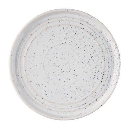 Assiettes Plates Rondes Olympia Cavolo Blanc Moucheté 180mm (Lot de 6)