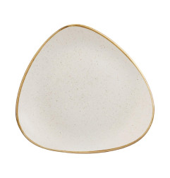 Assiettes triangulaires Churchill  Stonecast Barley White Lotus 265mm (Lot de 12)