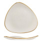 Assiettes triangulaires Churchill  Stonecast Barley White Lotus 265mm (Lot de 12)