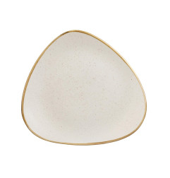 Assiettes triangulaires Churchill  Stonecast Barley White Lotus 192mm (Lot de 12)