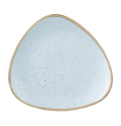 Assiettes triangulaires Churchill Stonecast Duck Egg Lotus 265mm (Lot de 12)