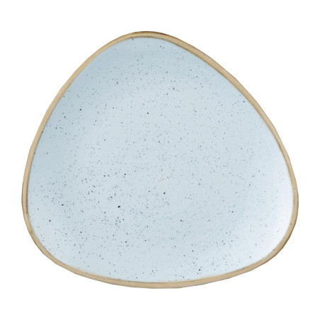 Assiettes triangulaires Churchill Stonecast Duck Egg Lotus 192mm (Lot de 12)