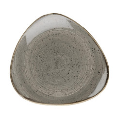 Assiettes triangulaires Churchill Stonecast Grey Cappuccino Lotus 265mm (Lot de 12)