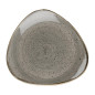 Assiettes triangulaires Churchill Stonecast Grey Cappuccino Lotus 192mm (Lot de 12)