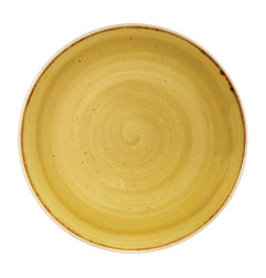 Assiettes rondes Churchill Stonecast Mustard Lotus Evolve 323mm (Lot de 6)
