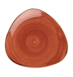 Assiettes triangulaires Churchill Stonecast Spiced Orange Lotus 192mm (Lot de 12)
