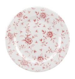 Assiettes plates Churchill Rose Chintz Cranberry 304mm (Lot de 6)