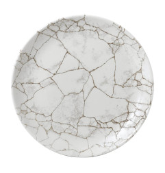 Assiettes rondes Studio Prints Kintsugi Agate Grey 260mm (Lot de 12)