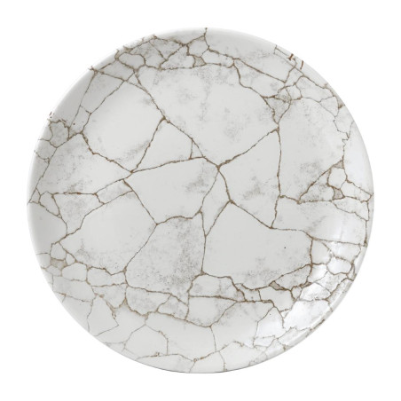 Assiettes rondes Studio Prints Kintsugi Agate Grey 260mm (Lot de 12)