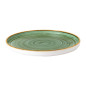 Assiettes avec rebord Churchill Stonecast Samphire Green 260mm (Lot de 6)