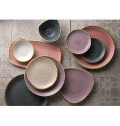 Assiettes coupes rondes Churchill Stonecast Lavender Evolve 165mm (Lot de 12)