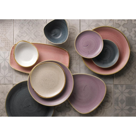 Assiettes coupes rondes Churchill Stonecast Lavender Evolve 165mm (Lot de 12)