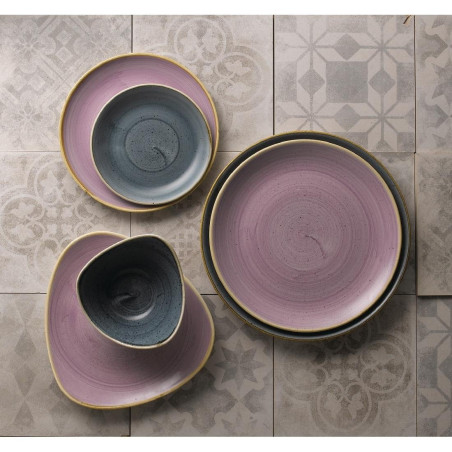Assiettes triangulaires Churchill Stonecast Lavender Lotus 228mm (Lot de 12)
