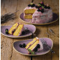 Assiettes triangulaires Churchill Stonecast Lavender Lotus 228mm (Lot de 12)
