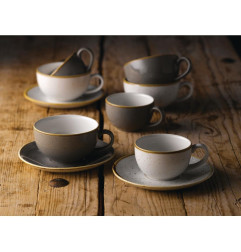 Tasses à cappuccino Churchill Stonecast Grey 170ml (Lot de 12)