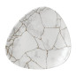 Assiettes triangulaires Churchill Studio Prints Kintsugi Agate Grey Lotus 177mm (Lot de 12)