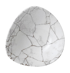 Bols triangulaires Churchill Studio Prints Kintsugi Agate Grey Lotus 177mm (Lot de 12)