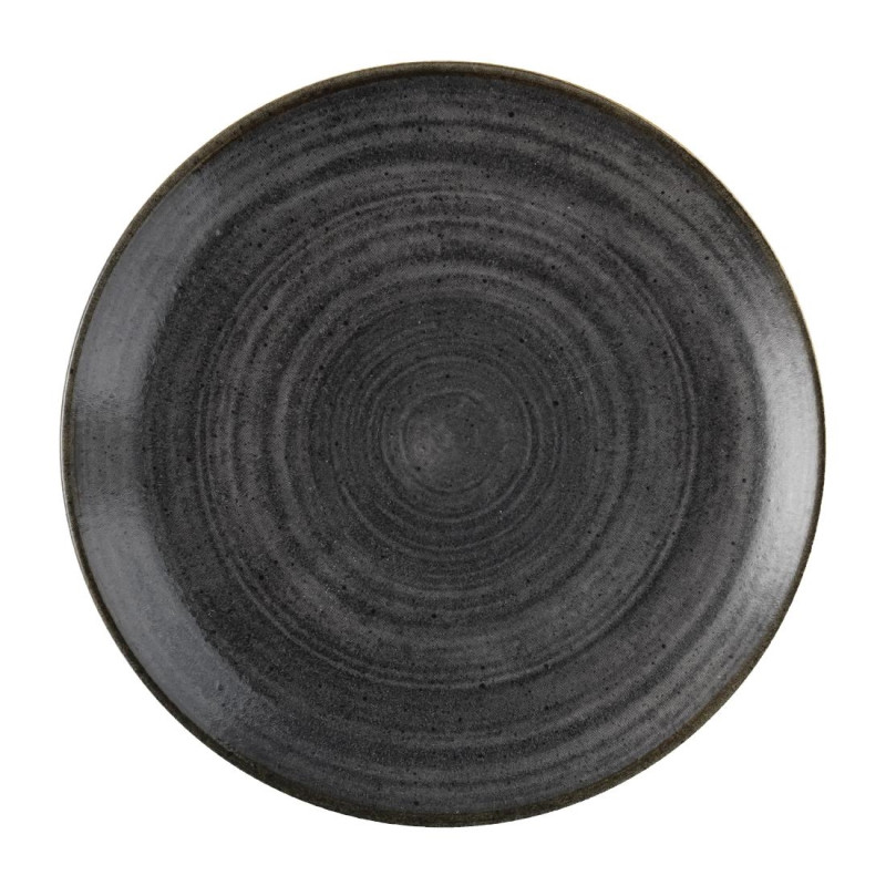 Assiettes rondes Churchill Stonecast Raw Evolve Black 260mm (Lot de 12)