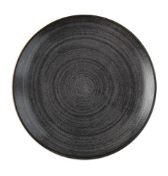 Assiettes rondes Churchill Stonecast Raw Evolve Black 217mm (Lot de 12)