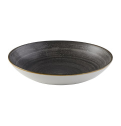 Assiettes coupes rondes Churchill Stonecast Raw Evolve Black 248mm (Lot de 12)