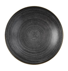 Assiettes coupes rondes Churchill Stonecast Raw Evolve Black 182mm (Lot de 12)