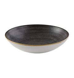 Assiettes coupes rondes Churchill Stonecast Raw Evolve Black 182mm (Lot de 12)