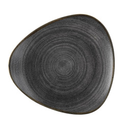 Assiettes Lotus Churchill Stonecast Raw noires 254mm (Lot de 12)