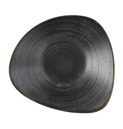 Bols triangulaires Churchill Stonecast Raw Lotus Black 229mm (Lot de 12)