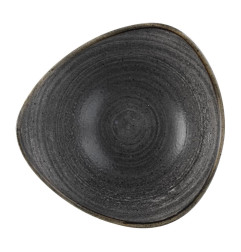 Bols triangulaires Churchill Stonecast Raw Lotus Black 178mm (Lot de 12)