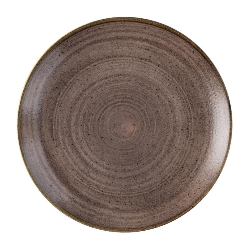 Assiettes avec rebord Churchill Stonecast Raw Evolve Brown 217mm (Lot de 12)