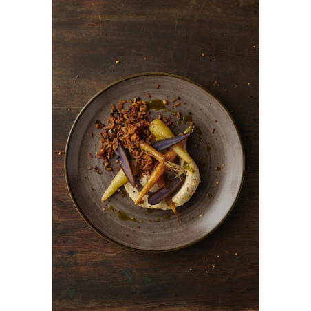 Assiettes avec rebord Churchill Stonecast Raw Evolve Brown 217mm (Lot de 12)