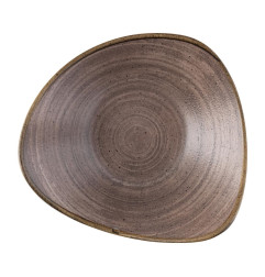 Bols triangulaires Churchill Stonecast Raw Lotus Brown 229mm (Lot de 12)
