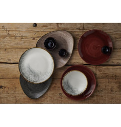 Assiettes avec rebord Churchill Stonecast Patina Evolve Red Rust 217mm (Lot de 12)