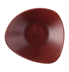Bols triangulaires Churchill Stonecast Patina Lotus Red Rust 235mm (Lot de 12)