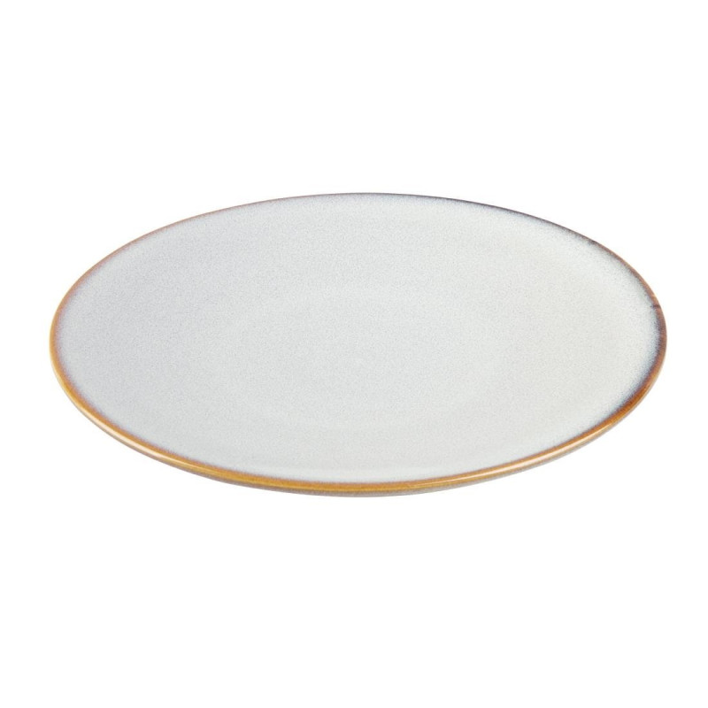 Assiettes Plates Olympia Drift Gris Uni 230mm (Lot de 6)