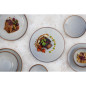 Assiettes Plates Olympia Drift Gris Uni 230mm (Lot de 6)