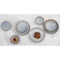 Assiettes Plates Olympia Drift Gris Uni 180mm (Lot de 6)