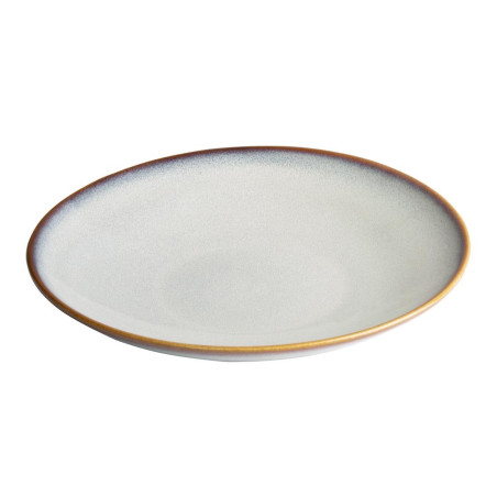 Assiettes Creuses Olympia Drift Gris Uni 260mm (Lot de 4)