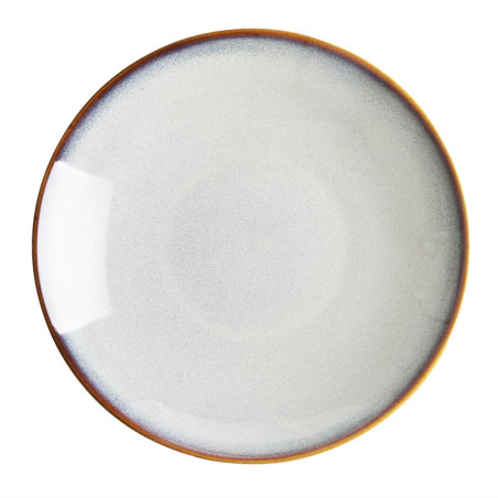 Assiettes Creuses Olympia Drift Gris Uni 260mm (Lot de 4)