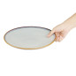 Assiettes Creuses Olympia Drift Gris Uni 260mm (Lot de 4)