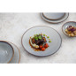 Assiettes Creuses Olympia Drift Gris Uni 260mm (Lot de 4)