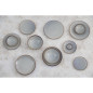 Assiettes Creuses Olympia Drift Gris Uni 260mm (Lot de 4)