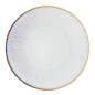 Assiettes Plates Olympia Drift En Relief Gris 280mm (Lot de 4)