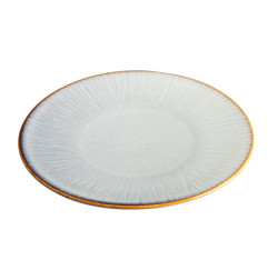 Assiettes Plates Olympia Drift En Relief Gris 220mm (Lot de 6)